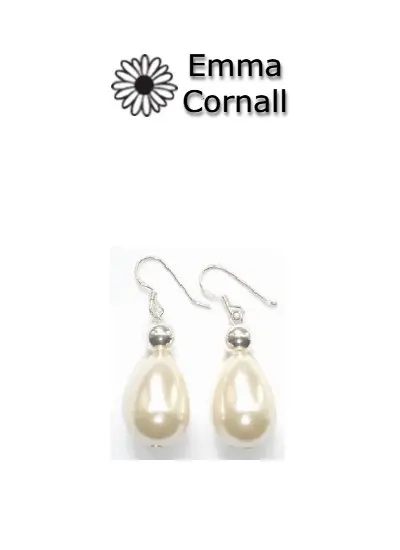 Large Faux Pearl Drop Earrings