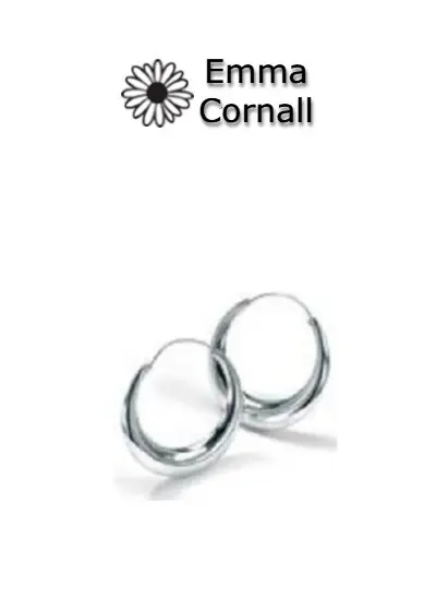 Tapered Silver Hoop Earrings