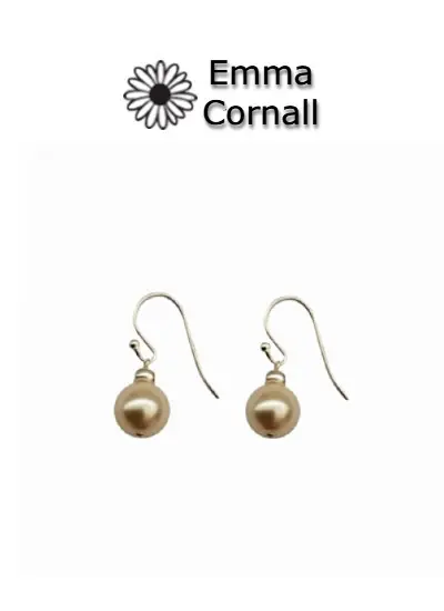 Swarovski Bronze Pearl Drop Earrings