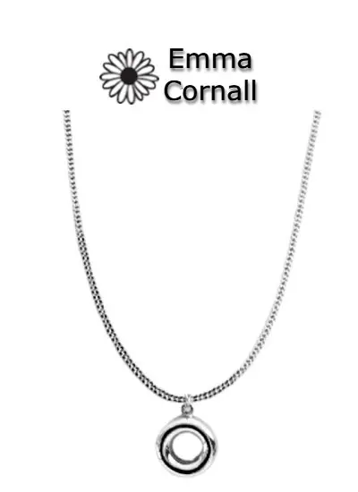 Silver Doughnut Necklace