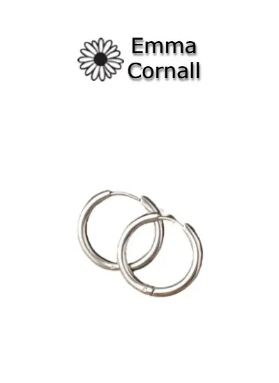 High Quality Bright Steel Hoop Earrings