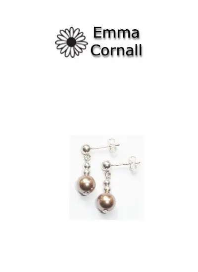 Bronze Faux-Pearl Earrings